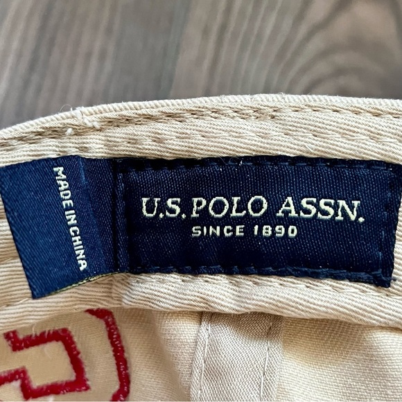 U.S. Polo Assn. Cream Cap with Red Embroidery - Picture 7 of 9